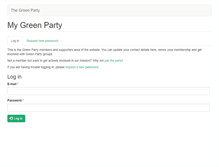 Tablet Screenshot of members.greenparty.ie