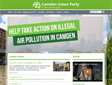 Tablet Screenshot of camden.greenparty.org.uk