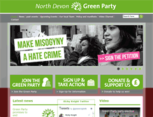 Tablet Screenshot of northdevon.greenparty.org.uk