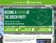 Tablet Screenshot of eastmidlands.greenparty.org.uk