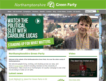 Tablet Screenshot of northants.greenparty.org.uk