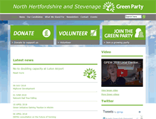Tablet Screenshot of northherts.greenparty.org.uk