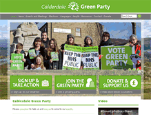 Tablet Screenshot of calderdale.greenparty.org.uk