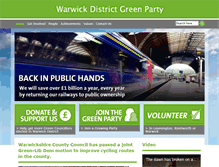 Tablet Screenshot of leamington.greenparty.org.uk