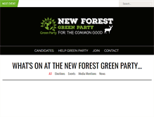 Tablet Screenshot of newforest.greenparty.org.uk