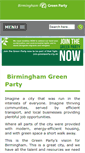 Mobile Screenshot of birmingham.greenparty.org.uk