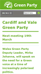 Mobile Screenshot of cardiff.greenparty.org.uk