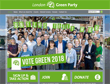 Tablet Screenshot of london.greenparty.org.uk