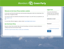 Tablet Screenshot of my.greenparty.org.uk